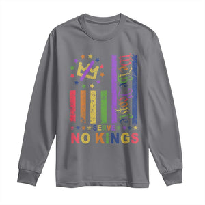We The People No Kings in America Long Sleeve Shirt Protest LGBTQ+ American Flag TS10 Charcoal Print Your Wear