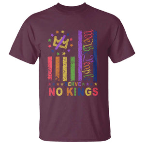 We The People No Kings in America T Shirt Protest LGBTQ+ American Flag TS10 Maroon Print Your Wear