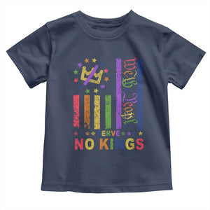 We The People No Kings in America Toddler T Shirt Protest LGBTQ+ American Flag TS10 Navy Print Your Wear