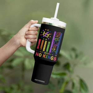 We The People No Kings in America Tumbler With Handle Protest LGBTQ+ American Flag - Print Your Wear