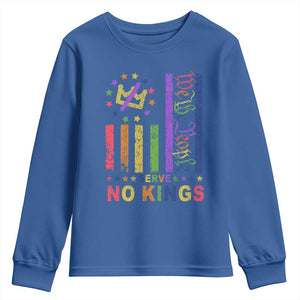 We The People No Kings in America Youth Sweatshirt Protest LGBTQ+ American Flag TS10 Royal Blue Print Your Wear