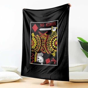 No Kings in America Throw Blanket Resist Protest Playing Card - Print Your Wear