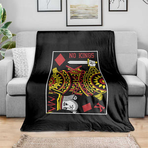 No Kings in America Throw Blanket Resist Protest Playing Card - Print Your Wear