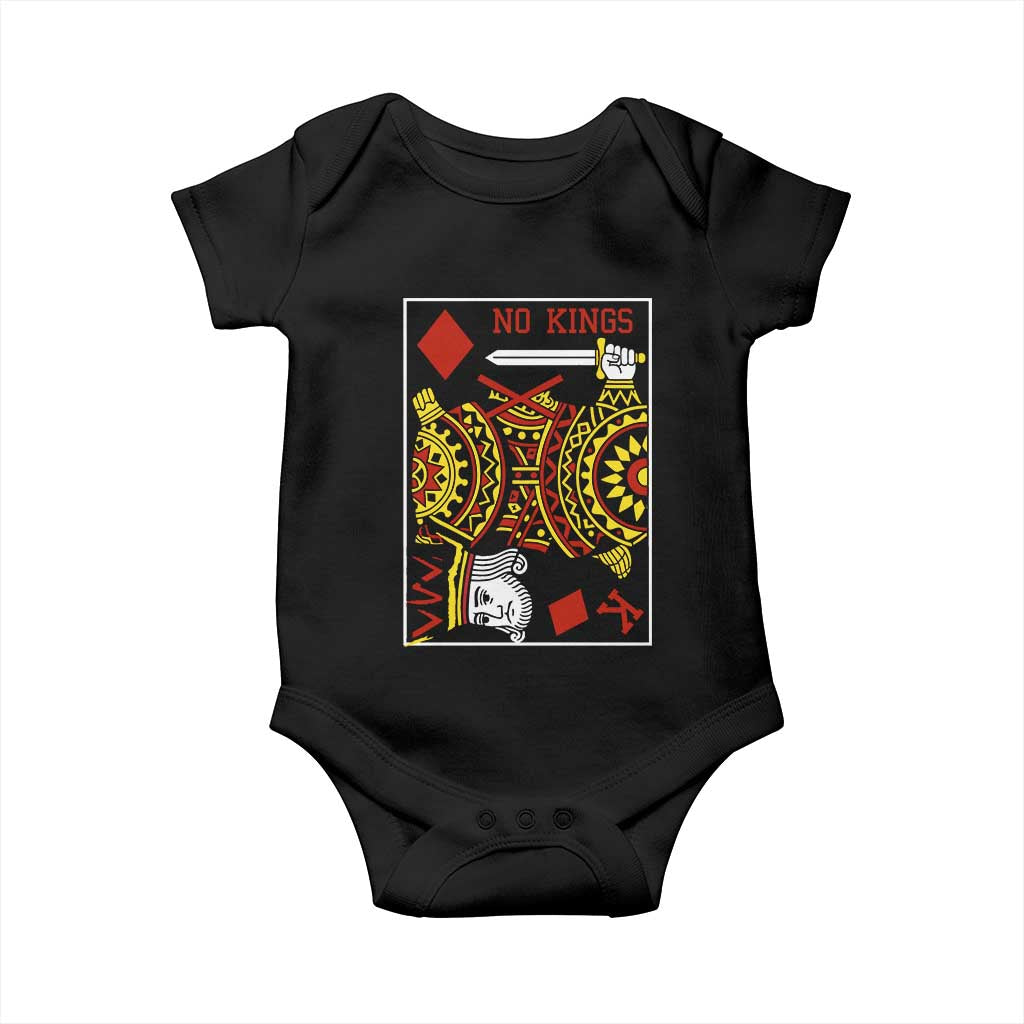 No Kings in America Baby Onesie Resist Protest Playing Card TS10 Black Print Your Wear