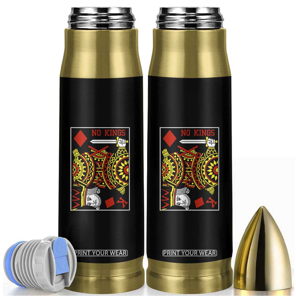 No Kings in America Bullet Tumbler Resist Protest Playing Card - Print Your Wear