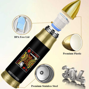 No Kings in America Bullet Tumbler Resist Protest Playing Card - Print Your Wear