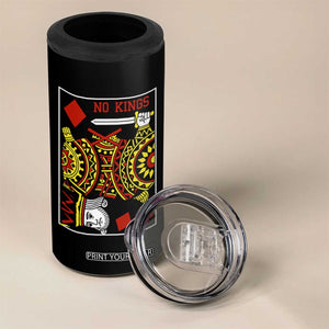 No Kings in America 4 in 1 Can Cooler Tumbler Resist Protest Playing Card - Print Your Wear