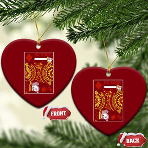 No Kings in America Ceramic Ornament Resist Protest Playing Card - Print Your Wear