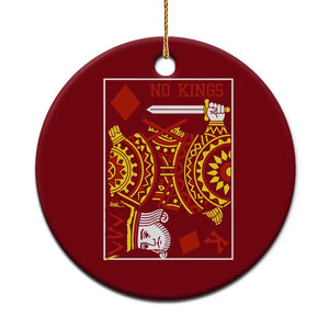 No Kings in America Ceramic Ornament Resist Protest Playing Card - Print Your Wear