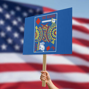 No Kings in America Protest Sign Resist Protest Playing Card TS10 Horizontal 18" × 24" Blue Print Your Wear
