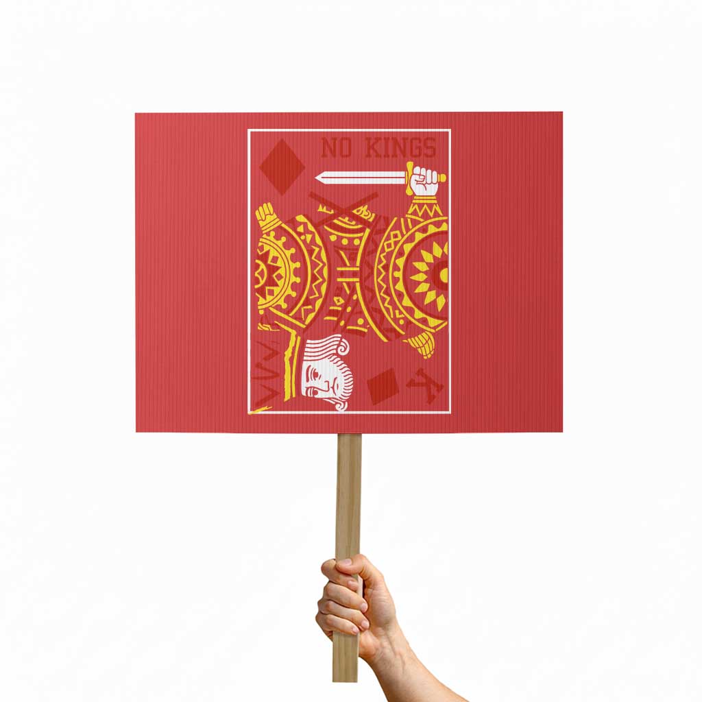 No Kings in America Protest Sign Resist Protest Playing Card TS10 Horizontal 18
