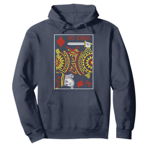 No Kings in America Hoodie Resist Protest Playing Card TS10 Navy Print Your Wear