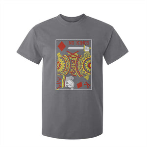 No Kings in America T Shirt For Kid Resist Protest Playing Card - Print Your Wear
