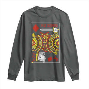 No Kings in America Long Sleeve Shirt Resist Protest Playing Card - Print Your Wear
