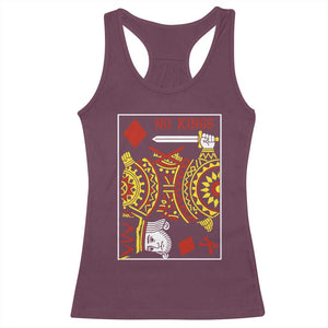 No Kings in America Racerback Tank Top Resist Protest Playing Card - Print Your Wear