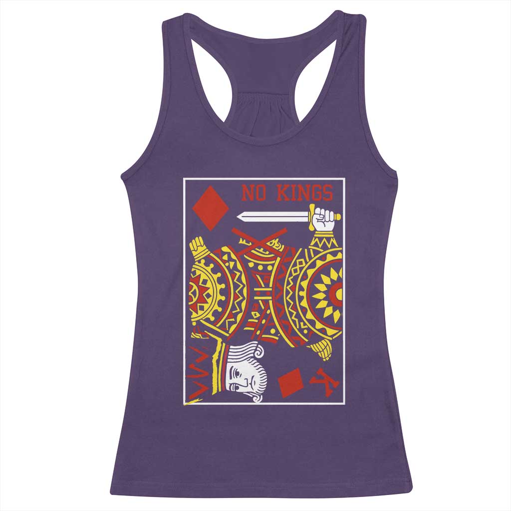 No Kings in America Racerback Tank Top Resist Protest Playing Card TS10 Purple Print Your Wear