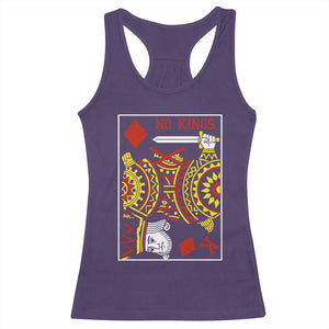 No Kings in America Racerback Tank Top Resist Protest Playing Card - Print Your Wear