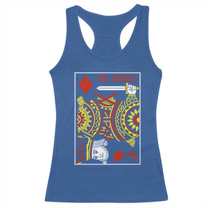 No Kings in America Racerback Tank Top Resist Protest Playing Card - Print Your Wear