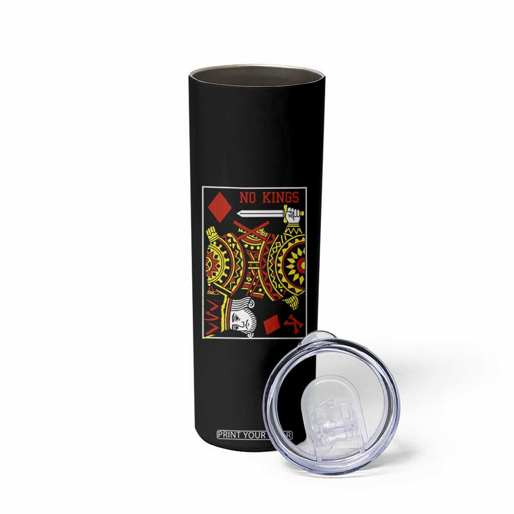 No Kings in America Skinny Tumbler Resist Protest Playing Card TS10 Print Your Wear