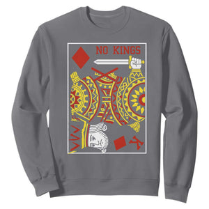 No Kings in America Sweatshirt Resist Protest Playing Card - Print Your Wear