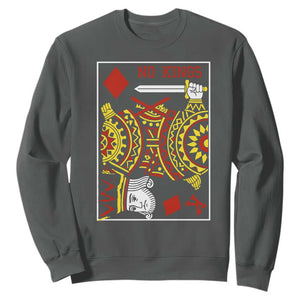 No Kings in America Sweatshirt Resist Protest Playing Card - Print Your Wear