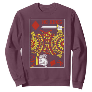 No Kings in America Sweatshirt Resist Protest Playing Card - Print Your Wear