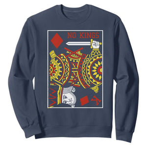No Kings in America Sweatshirt Resist Protest Playing Card - Print Your Wear