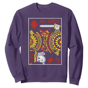 No Kings in America Sweatshirt Resist Protest Playing Card - Print Your Wear