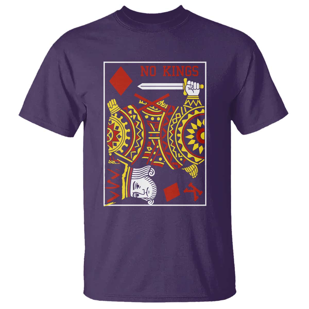 No Kings in America T Shirt Resist Protest Playing Card TS10 Purple Print Your Wear