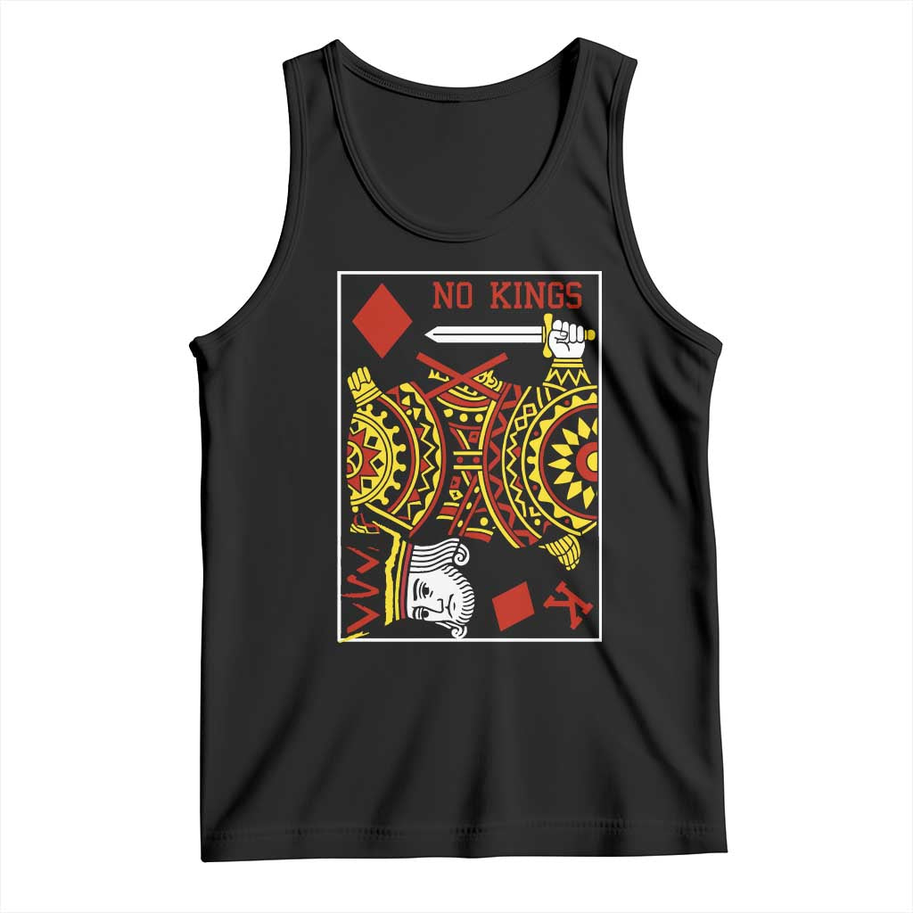 No Kings in America Tank Top Resist Protest Playing Card TS10 Black Print Your Wear