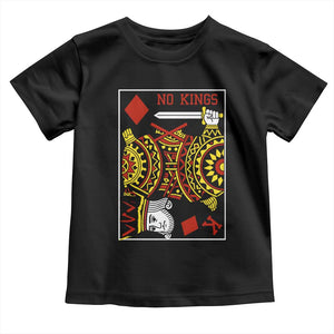 No Kings in America Toddler T Shirt Resist Protest Playing Card - Print Your Wear