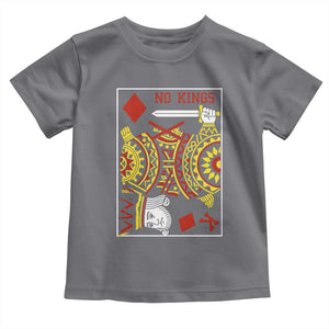 No Kings in America Toddler T Shirt Resist Protest Playing Card TS10 Charcoal Print Your Wear
