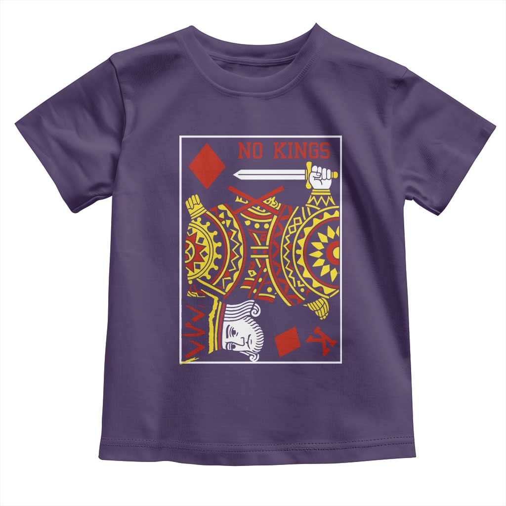 No Kings in America Toddler T Shirt Resist Protest Playing Card TS10 Purple Print Your Wear