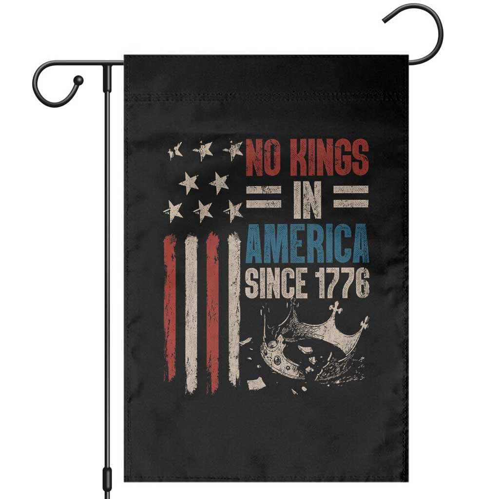 No Kings in America Garden Flag Since 1776 Social Justice American Flag TS10 Black Print Your Wear