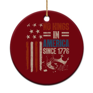 No Kings in America Ceramic Ornament Since 1776 Social Justice American Flag - Print Your Wear