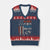 No Kings in America V-Neck Knit Sweater Vest Since 1776 Social Justice American Flag - Print Your Wear