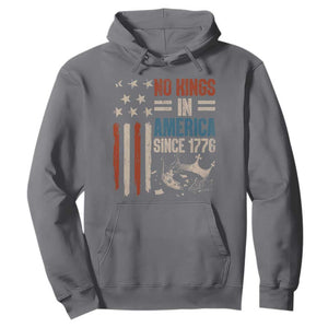 No Kings in America Hoodie Since 1776 Social Justice American Flag - Print Your Wear