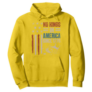No Kings in America Hoodie Since 1776 Social Justice American Flag - Print Your Wear