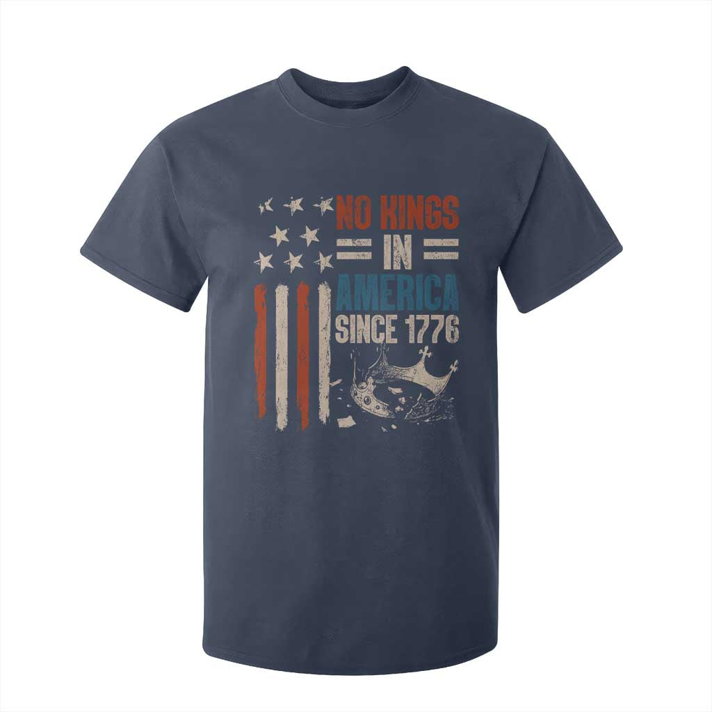 No Kings in America T Shirt For Kid Since 1776 Social Justice American Flag TS10 Navy Print Your Wear