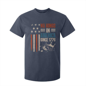 No Kings in America T Shirt For Kid Since 1776 Social Justice American Flag - Print Your Wear