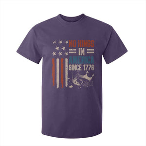 No Kings in America T Shirt For Kid Since 1776 Social Justice American Flag - Print Your Wear