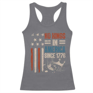 No Kings in America Racerback Tank Top Since 1776 Social Justice American Flag TS10 Charcoal Print Your Wear