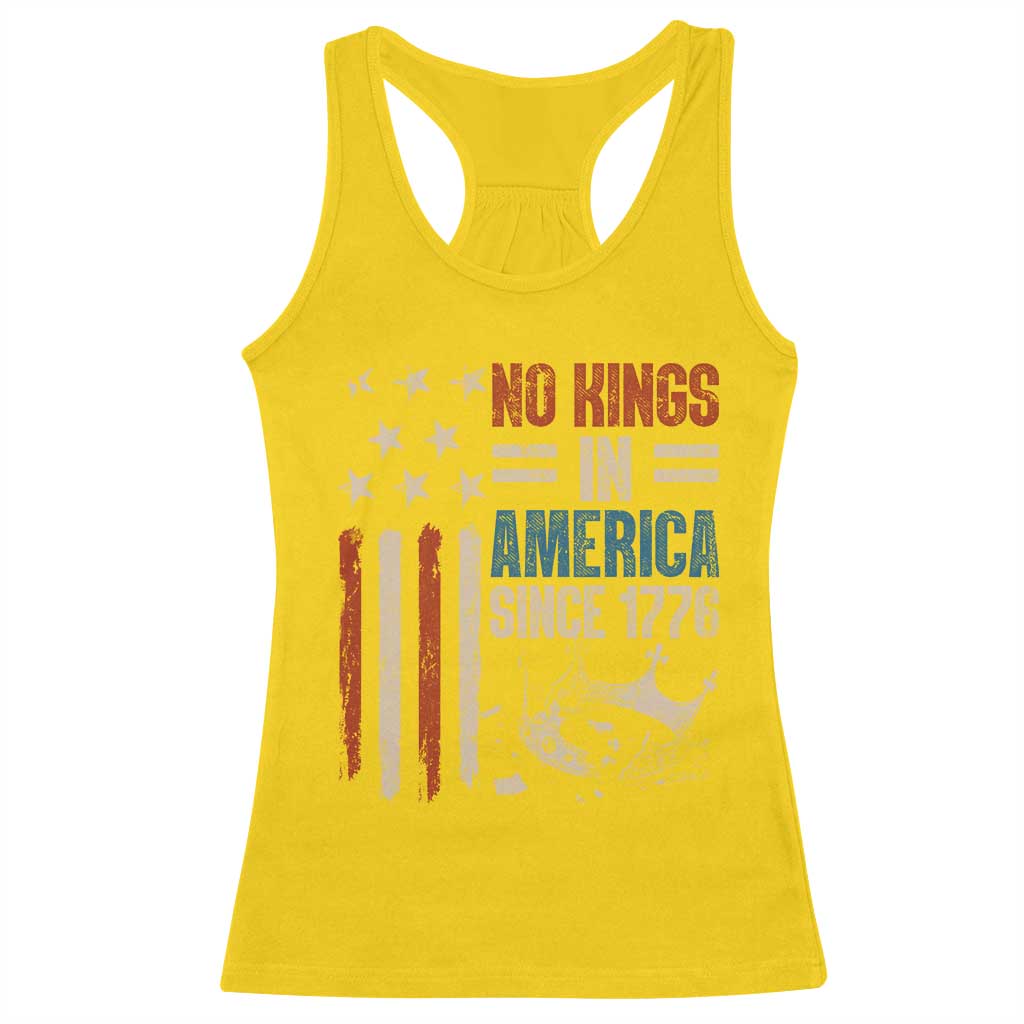 No Kings in America Racerback Tank Top Since 1776 Social Justice American Flag TS10 Daisy Print Your Wear
