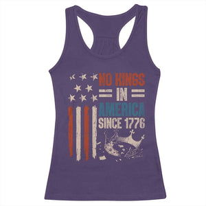 No Kings in America Racerback Tank Top Since 1776 Social Justice American Flag - Print Your Wear