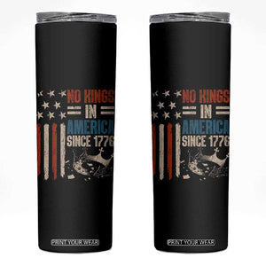 No Kings in America Skinny Tumbler Since 1776 Social Justice American Flag - Print Your Wear