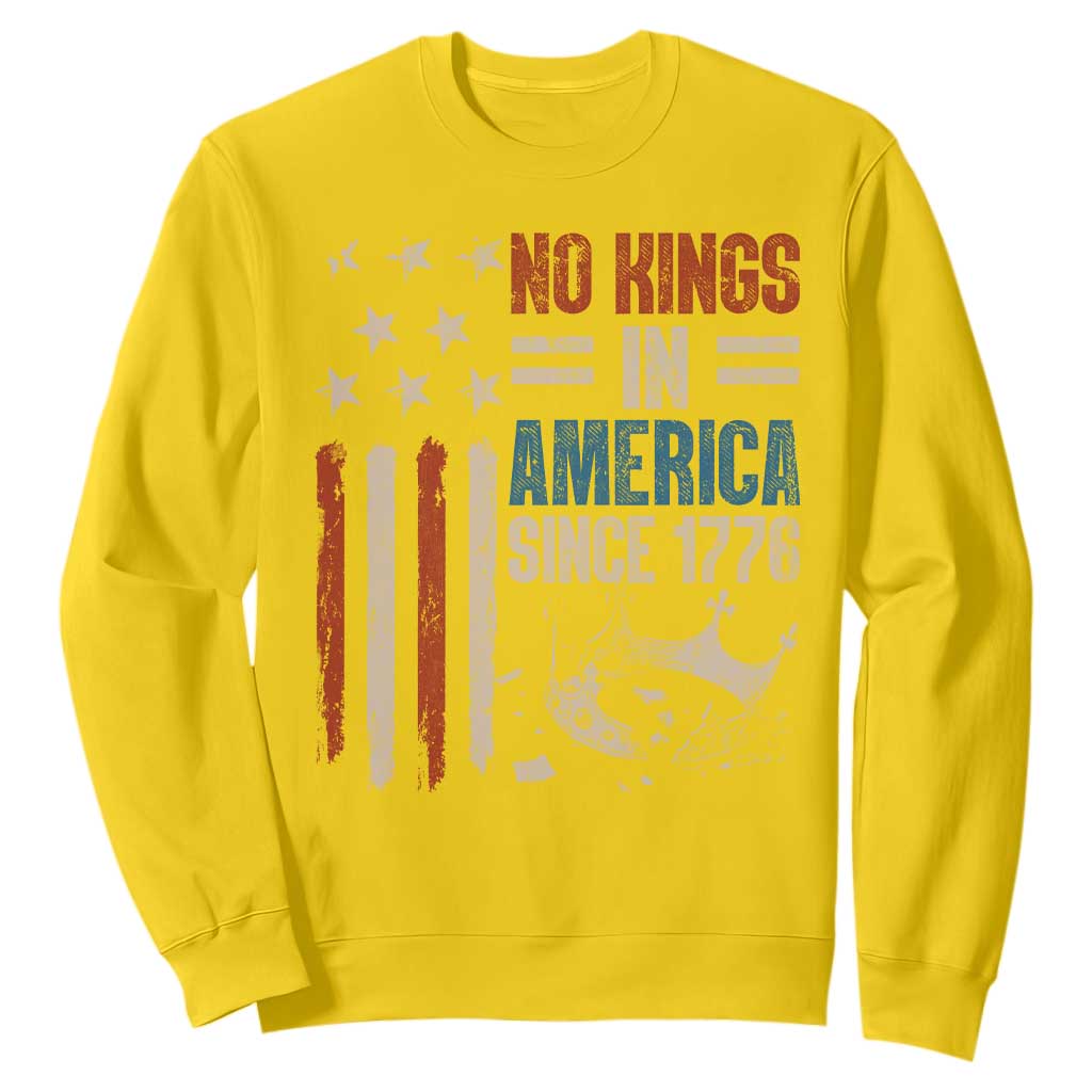 No Kings in America Sweatshirt Since 1776 Social Justice American Flag TS10 Daisy Print Your Wear