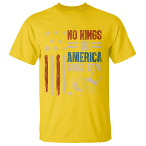 No Kings in America T Shirt Since 1776 Social Justice American Flag - Print Your Wear