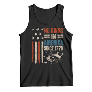 No Kings in America Tank Top Since 1776 Social Justice American Flag - Print Your Wear
