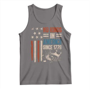 No Kings in America Tank Top Since 1776 Social Justice American Flag TS10 Deep Heather Print Your Wear