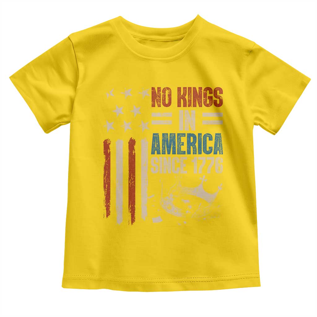 No Kings in America Toddler T Shirt Since 1776 Social Justice American Flag TS10 Daisy Print Your Wear